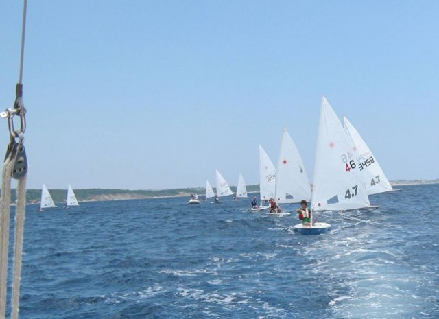 Gruppo di allievi in mare